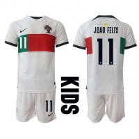 Portugali Joao Felix #11 Vieras Peliasu Lasten MM-kisat 2022 Lyhythihainen (+ Lyhyet housut)